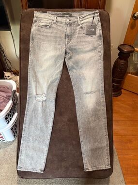 Joe's Jeans Men's Skinny Distressed Light Gray Wash
